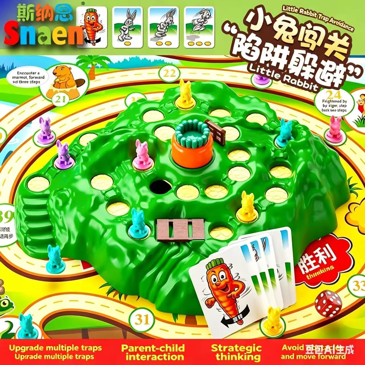 Board Game Land - Gorąca Wyprzedaż Zabawna Gra Królicza Pułapka