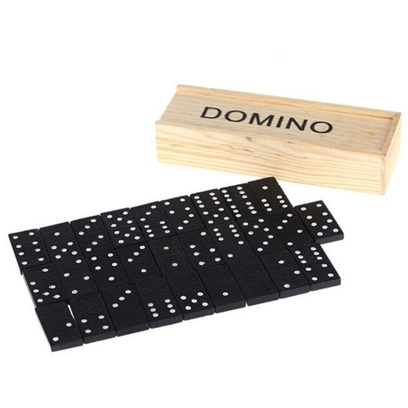 Board Game Land - 28 sztuk/zestaw Drewniane Domino Gra Planszowa