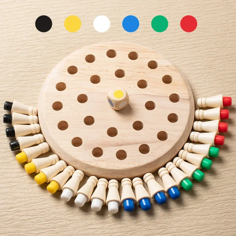 Board Game Of Life - 1 szt. Drewniana gra pamięciowa z