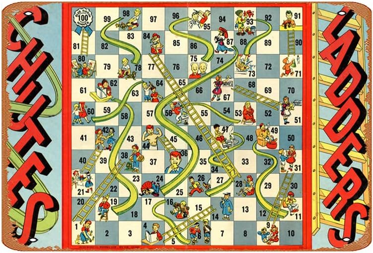 Board Game Cafe - 1943 Gra planszowa Chutes & Ladders,