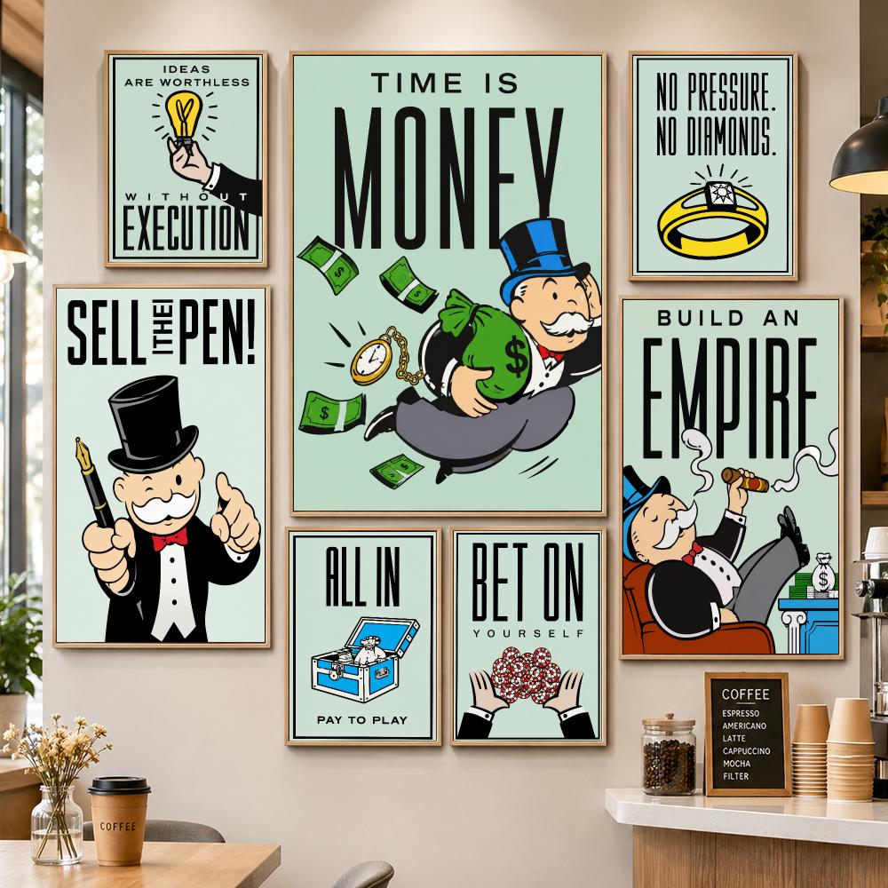 Board Game Cafe - Plakat z grą Monopoly, plakat dekoracyjny